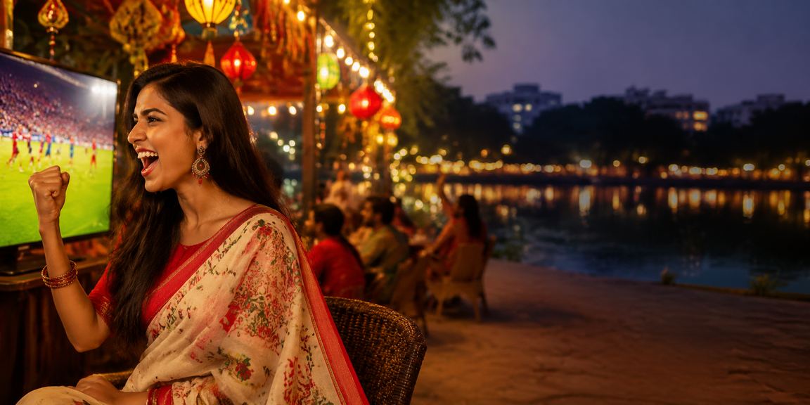 ঢাকায় পহেলা বৈশাখের উৎসবে ফুটবল বেটিং উপভোগ করছেন একজন ব্যবহারকারী